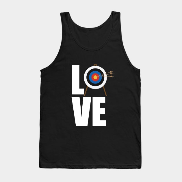 Archery- I Love Archery Tank Top by Kudostees